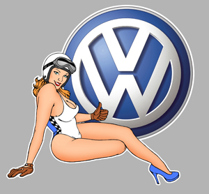 Sticker PINUP VW PA278 : Couleur Course