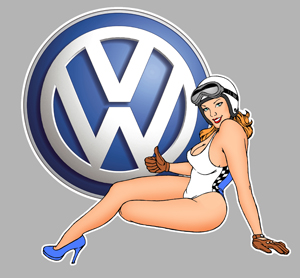 Sticker PINUP VW PA279 : Couleur Course