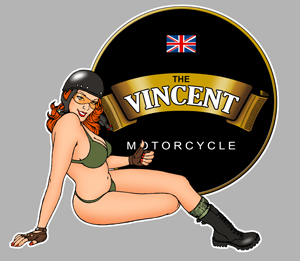 Sticker PINUP VINCENT PA284 : Couleur Course