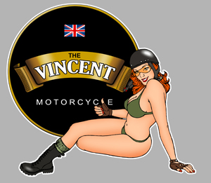 Sticker PINUP VINCENT PA285 : Couleur Course