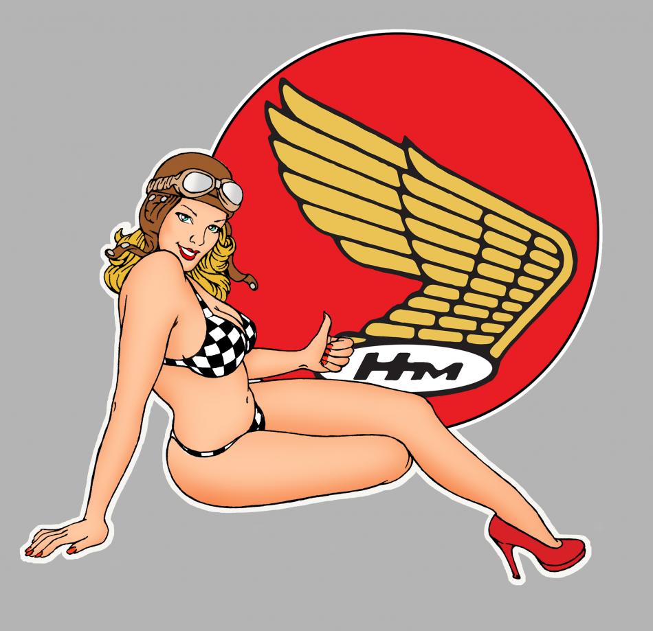 Sticker PINUP HONDA PA290 : Couleur Course