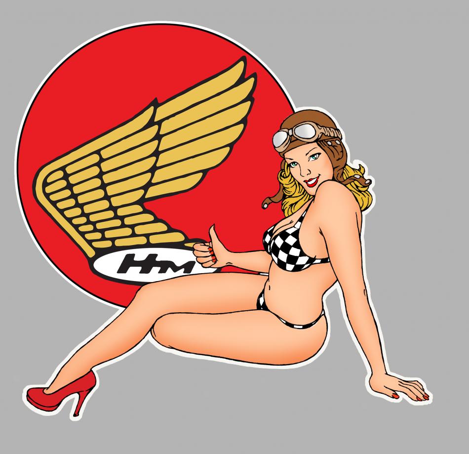 Sticker PINUP HONDA PA291 : Couleur Course