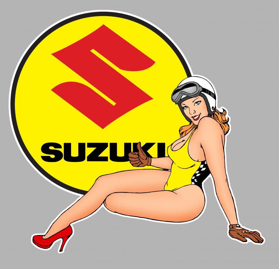 Sticker PINUP SUZUKI PA293 : Couleur Course