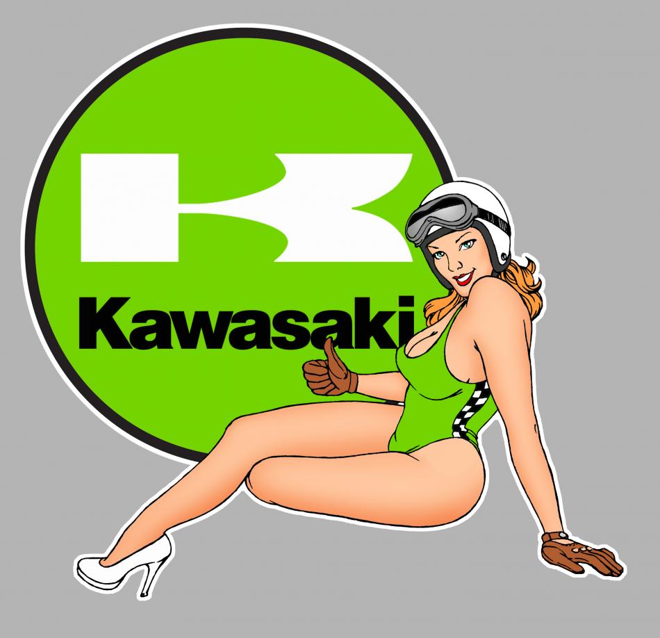 Sticker PINUP KAWASAKI PA295 : Couleur Course