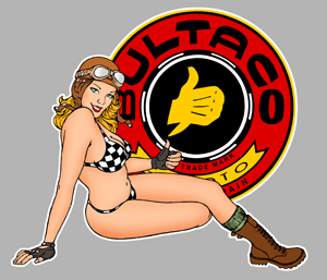 Sticker PINUP BULTACO PA298 : Couleur Course