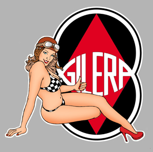 Sticker PINUP GILERA PA306 : Couleur Course