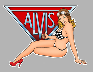 Sticker PINUP ALVIS PA318 : Couleur Course