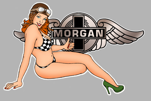 Sticker PINUP MORGAN : Couleur Course