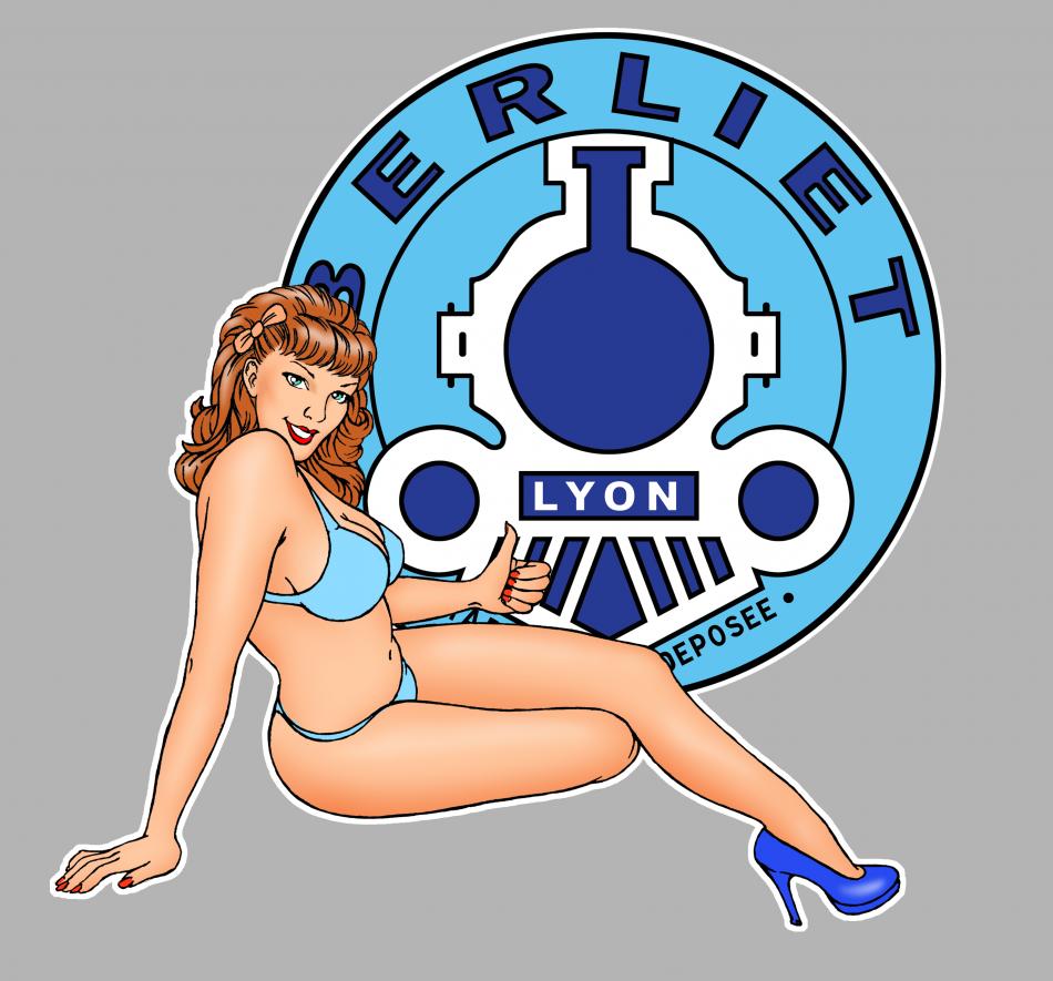 Sticker PINUP BERLIET PA330 : Couleur Course