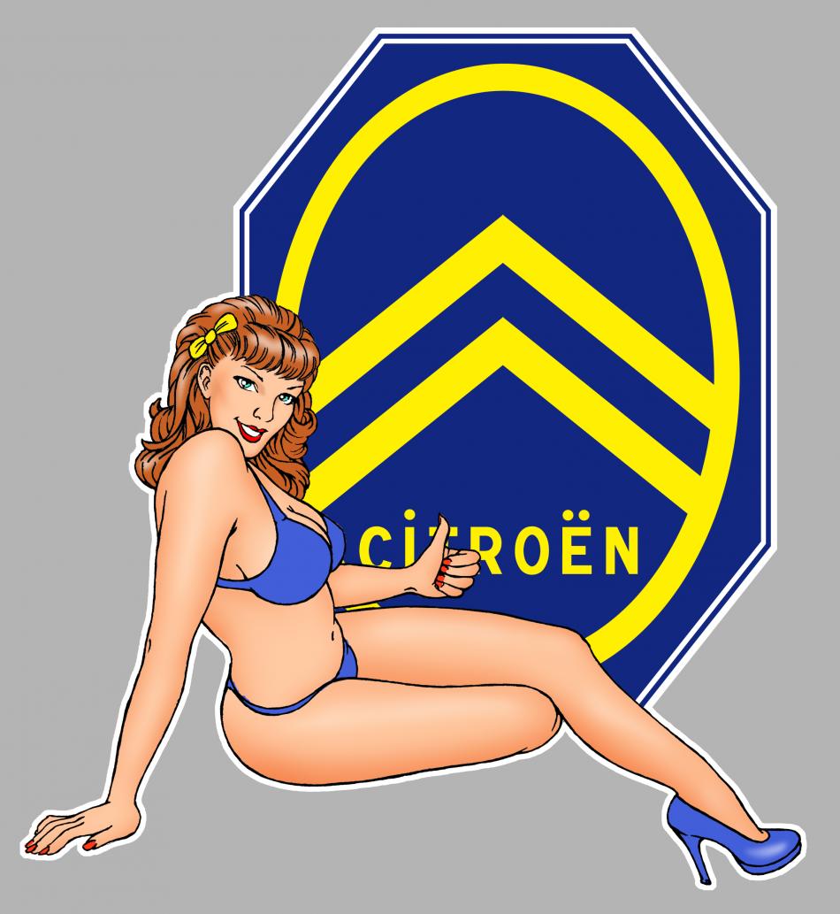 Sticker PINUP CITROEN PA332 : Couleur Course