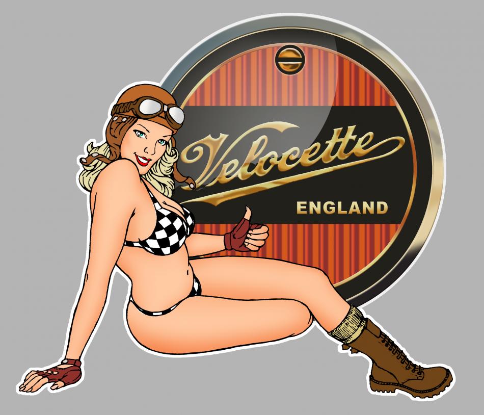 Sticker PINUP VELOCETTE PA336 : Couleur Course