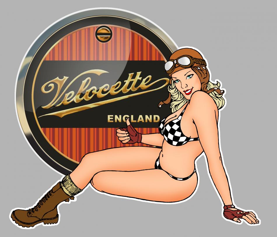 Sticker PINUP VELOCETTE PA337 : Couleur Course