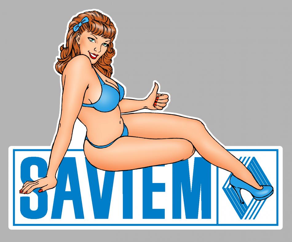 Sticker PINUP SAVIEM PA346 : Couleur Course