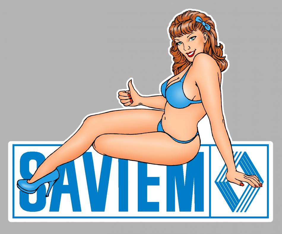 Sticker PINUP SAVIEM PA347 : Couleur Course