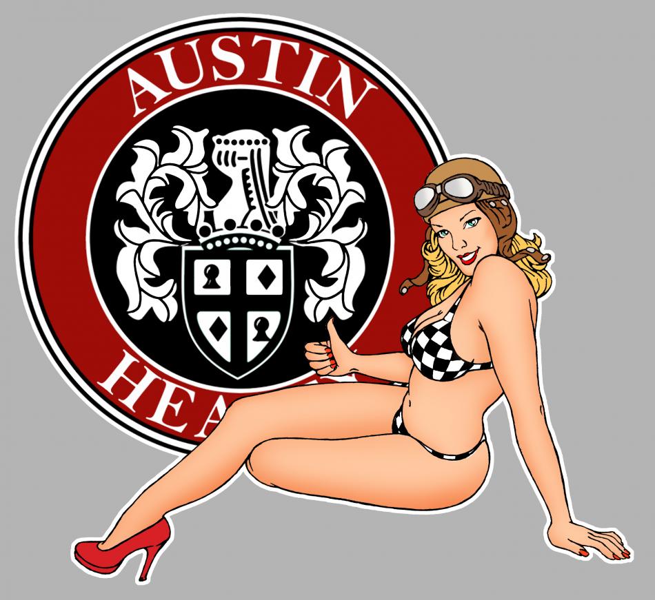 Sticker PINUP AUSTIN HEALEY PA349 : Couleur Course