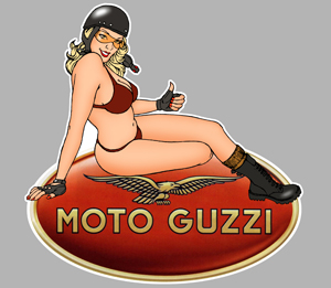 Sticker PINUP MOTO GUZZI PA354 : Couleur Course