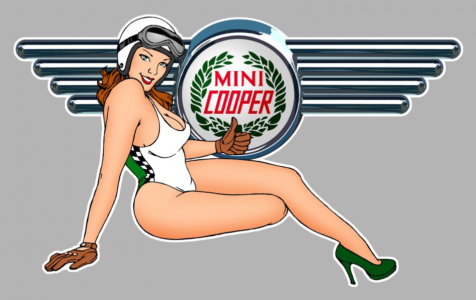 Sticker PINUP MINI COOPER PA360 : Couleur Course