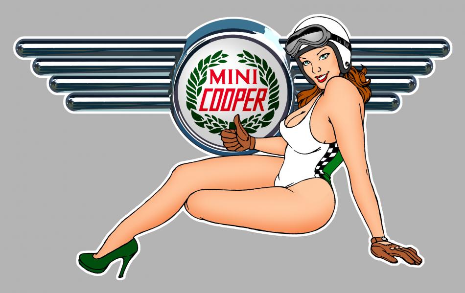 Sticker PINUP MINI COOPER PA361 : Couleur Course