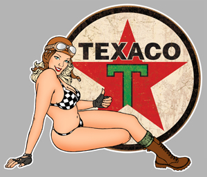 Sticker PINUP TEXACO PA362 : Couleur Course