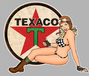 Sticker PINUP TEXACO PA363 : Couleur Course