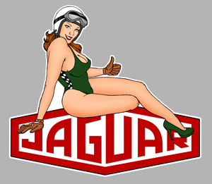 Sticker PINUP JAGUAR PA364 : Couleur Course