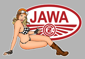 Sticker PINUP JAWA PA368 : Couleur Course