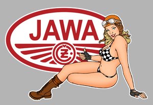 Sticker PINUP JAWA PA369 : Couleur Course