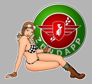 Sticker PINUP ZUNDAPP PA385 : Couleur Course