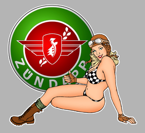 Sticker PINUP ZUNDAPP PA386 : Couleur Course