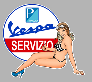 Sticker PINUP VESPA PA397 : Couleur Course