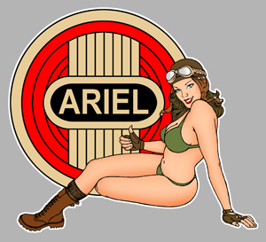 Sticker PINUP ARIEL PB410 : Couleur Course