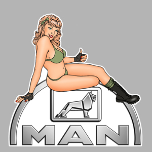 Sticker PINUP MAN PB419 : Couleur Course