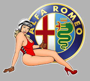 Sticker PINUP ALFA ROMEO : Couleur Course