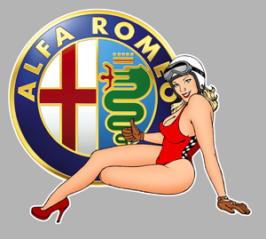 Sticker PINUP ALFA ROMEO : Couleur Course