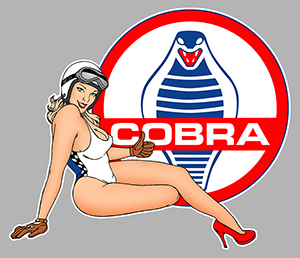 Sticker PINUP COBRA FORD PB434 : Couleur Course