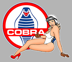 Sticker PINUP COBRA FORD PB435 : Couleur Course