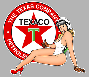 Sticker PINUP TEXACO PB437 : Couleur Course