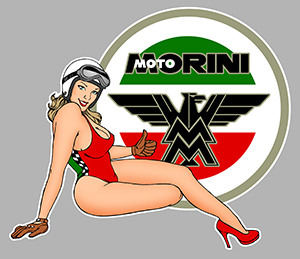 Sticker PINUP MOTO MORINI : Couleur Course