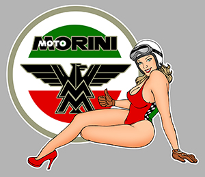 Sticker PINUP MOTO MORINI  : Couleur Course