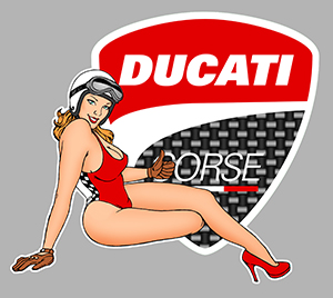 Sticker PINUP DUCATI CORSE PB453 : Couleur Course