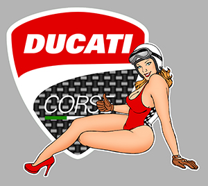 Sticker PINUP DUCATI CORSE PB454 : Couleur Course