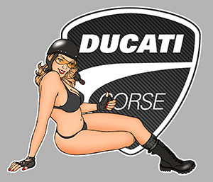 Sticker PINUP DUCATI CORSE PB455 : Couleur Course