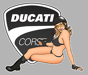 Sticker PINUP DUCATI CORSE PB456 : Couleur Course