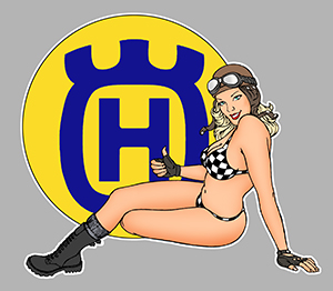 Sticker PINUP HUSQVARNA PB458 : Couleur Course