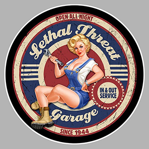 Sticker PINUP GARAGE PB471 : Couleur Course