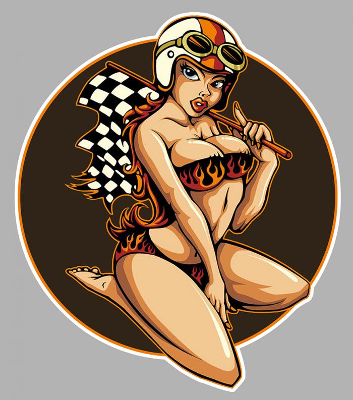 Sticker PINUP RACING : Couleur Course