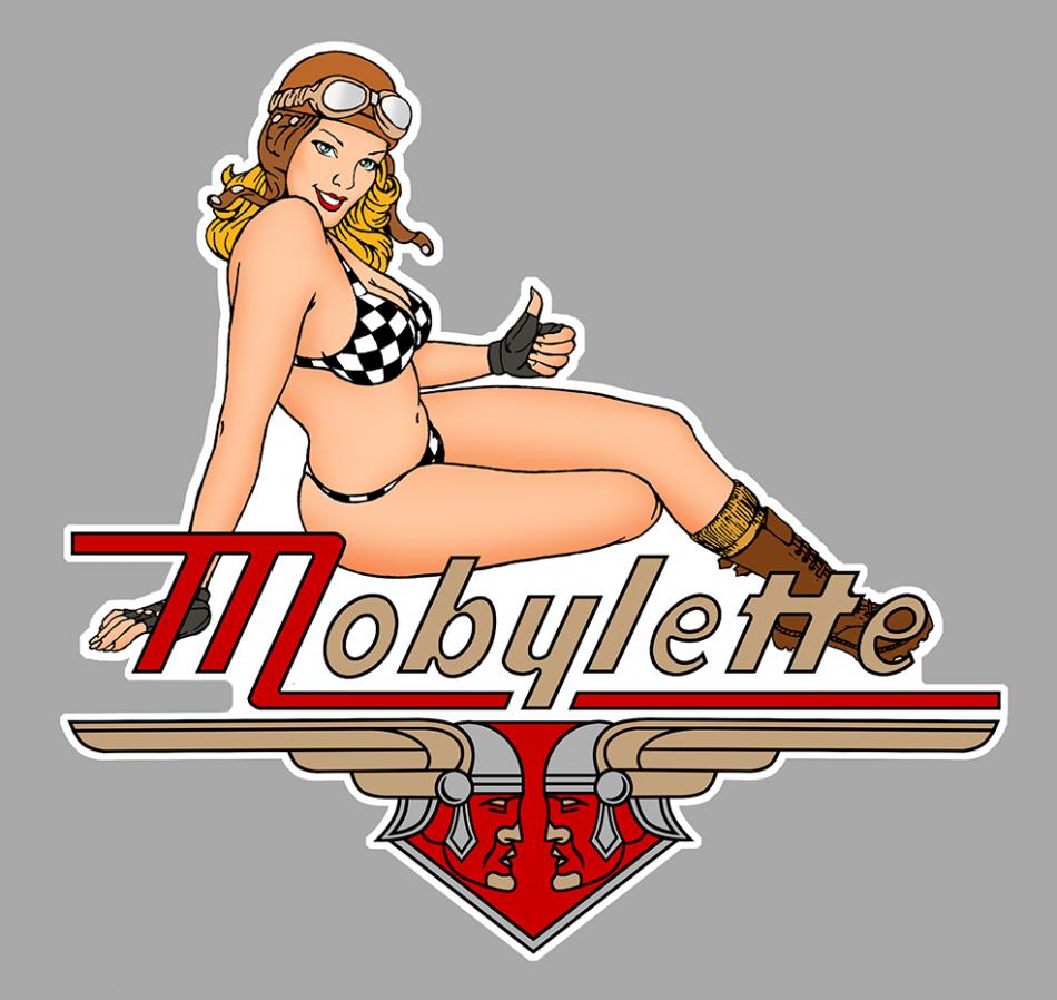 Sticker PINUP MOBYLETTE PC013 : Couleur Course