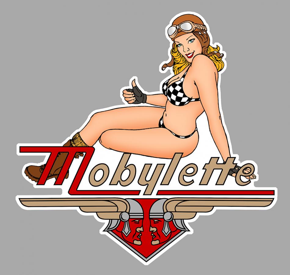 Sticker PINUP MOBYLETTE PC014 : Couleur Course