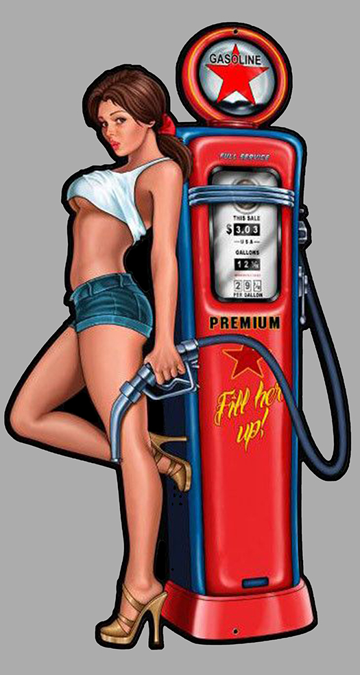 Sticker PINUP GASOLINE PC025 : Couleur Course