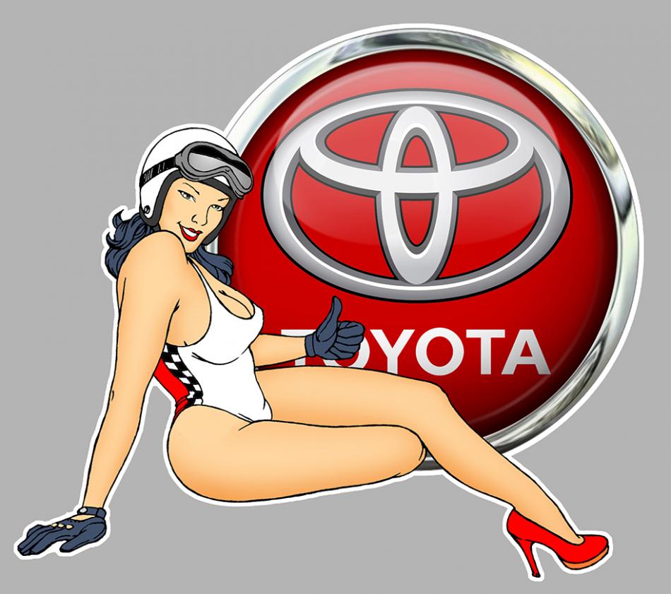 Sticker PINUP TOYOTA PC056 : Couleur Course